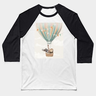 Hot air balloon animal adventures Baseball T-Shirt